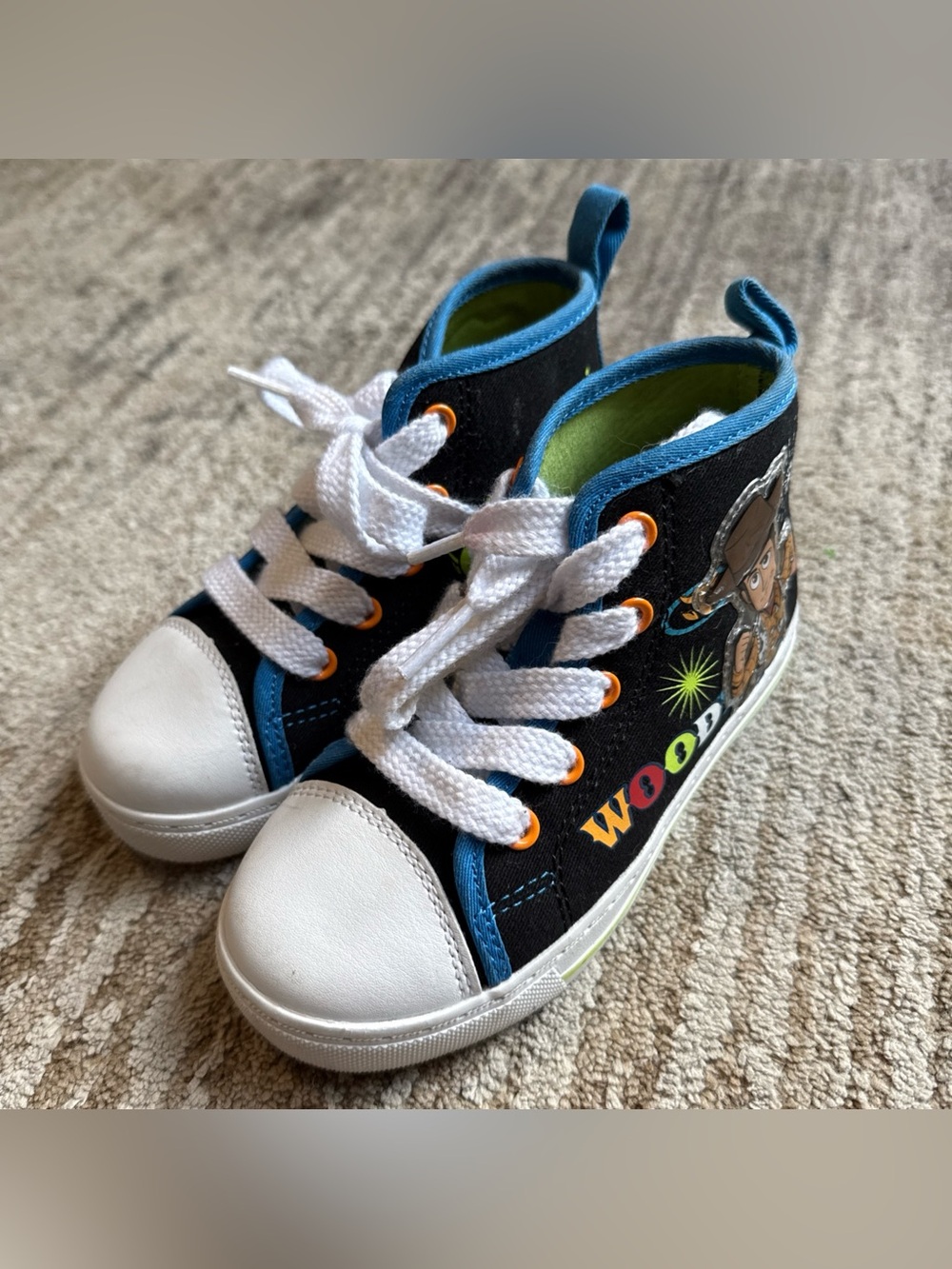 Toy Story 4 Kids Black & Blue High-Top Character Sneakers
